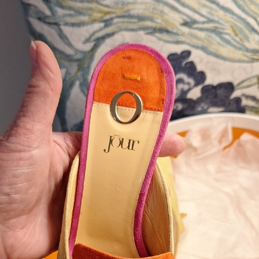 Chic Multicolor O Jour Heeled Mules - Picture 9 of 10